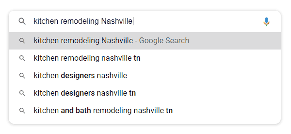 localized search results