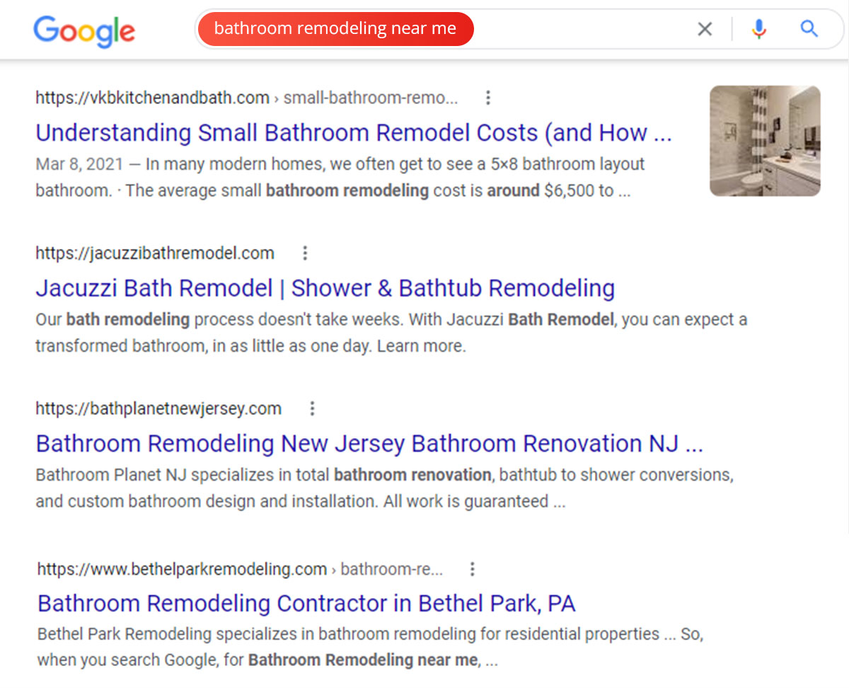 SEO service for contractors that gets them into the first pages of Google
