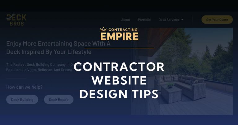 Contractor website design tips