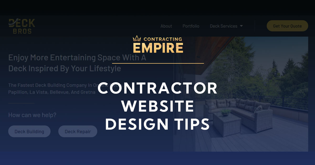 Contractor website design tips
