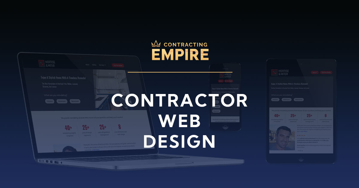 Web design services for contractors
