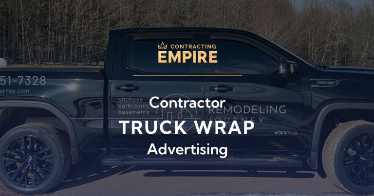 Truck wrap advertising for contractors