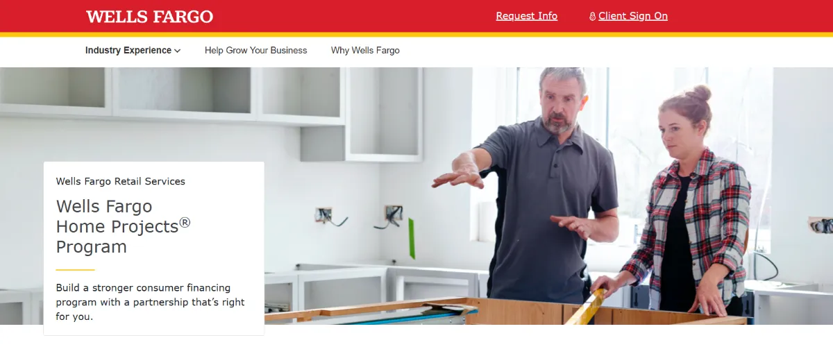 wells fargo home improvement homepage