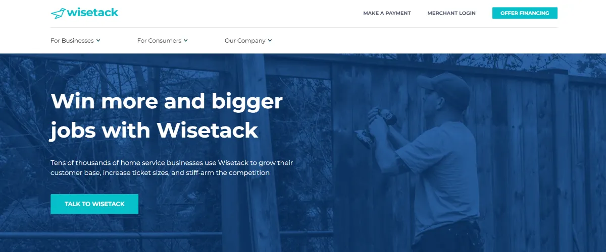 wisetack homepage